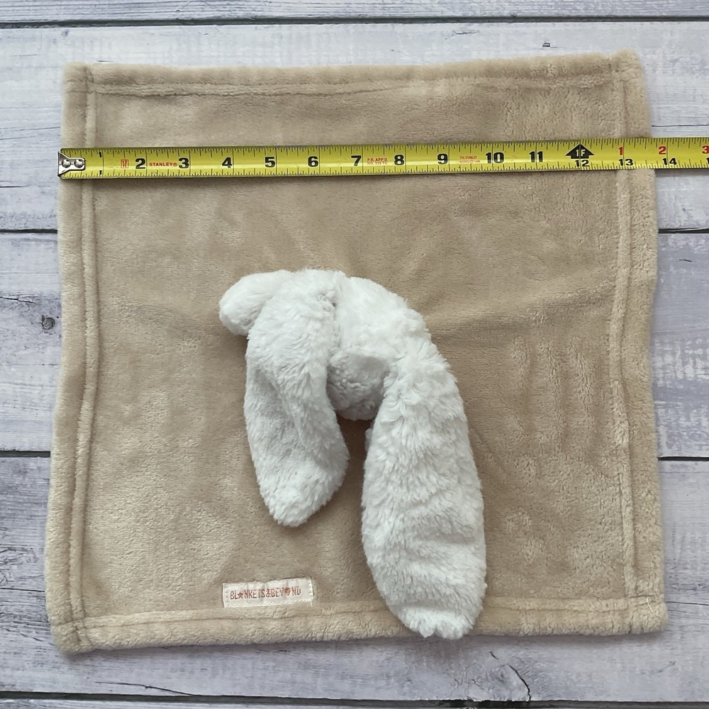 Blankets & Beyond Bunny Rabbit Lovey Beige Floral Ears Baby Security Blanket - Picture 5 of 8